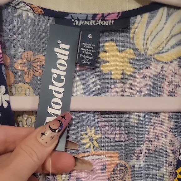 Modcloth size 6 wrap dress - Picture 3 of 4